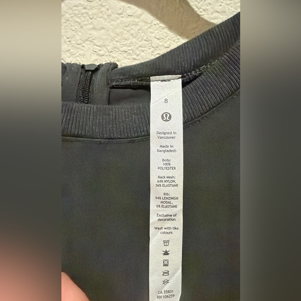 Lululemon Mesh Overlay High-Neck Dress – NWT, Size 8, Graphite Grey - Picture 8 of 8